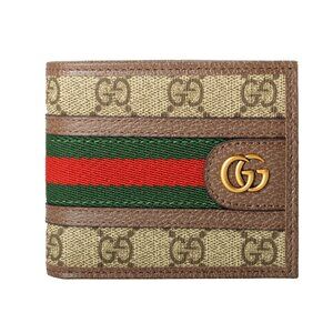 Gucci Men's Leather Brown Interior Ophidia Bifold Wallet